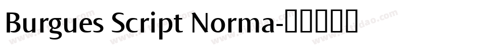 Burgues Script Norma字体转换